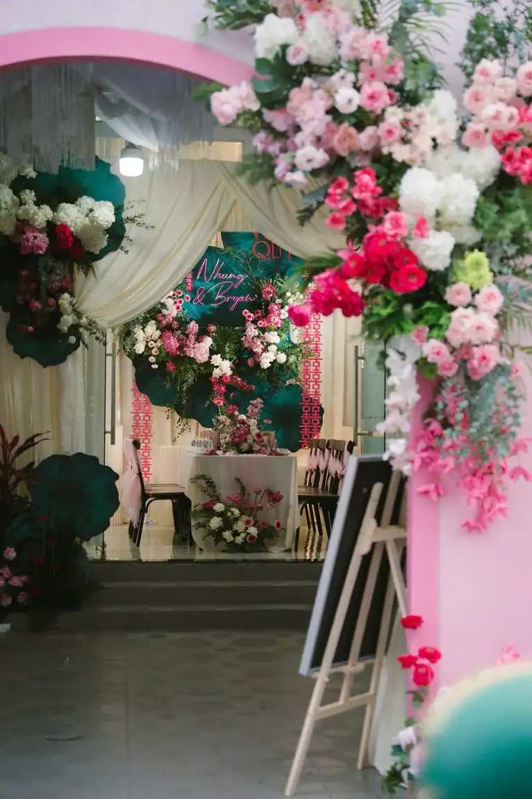 Lễ Vu Quy Tropical Hồng Xanh — Nhung & Bryan, lễ vu quy | Luvia Concept & Decor TP.HCM