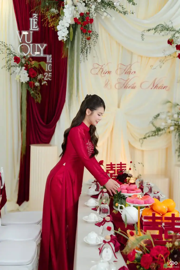 Lễ vu quy tông đỏ classic — Kim Hảo & Thiều Nhân | Luvia Concept & Decor TP.HCM